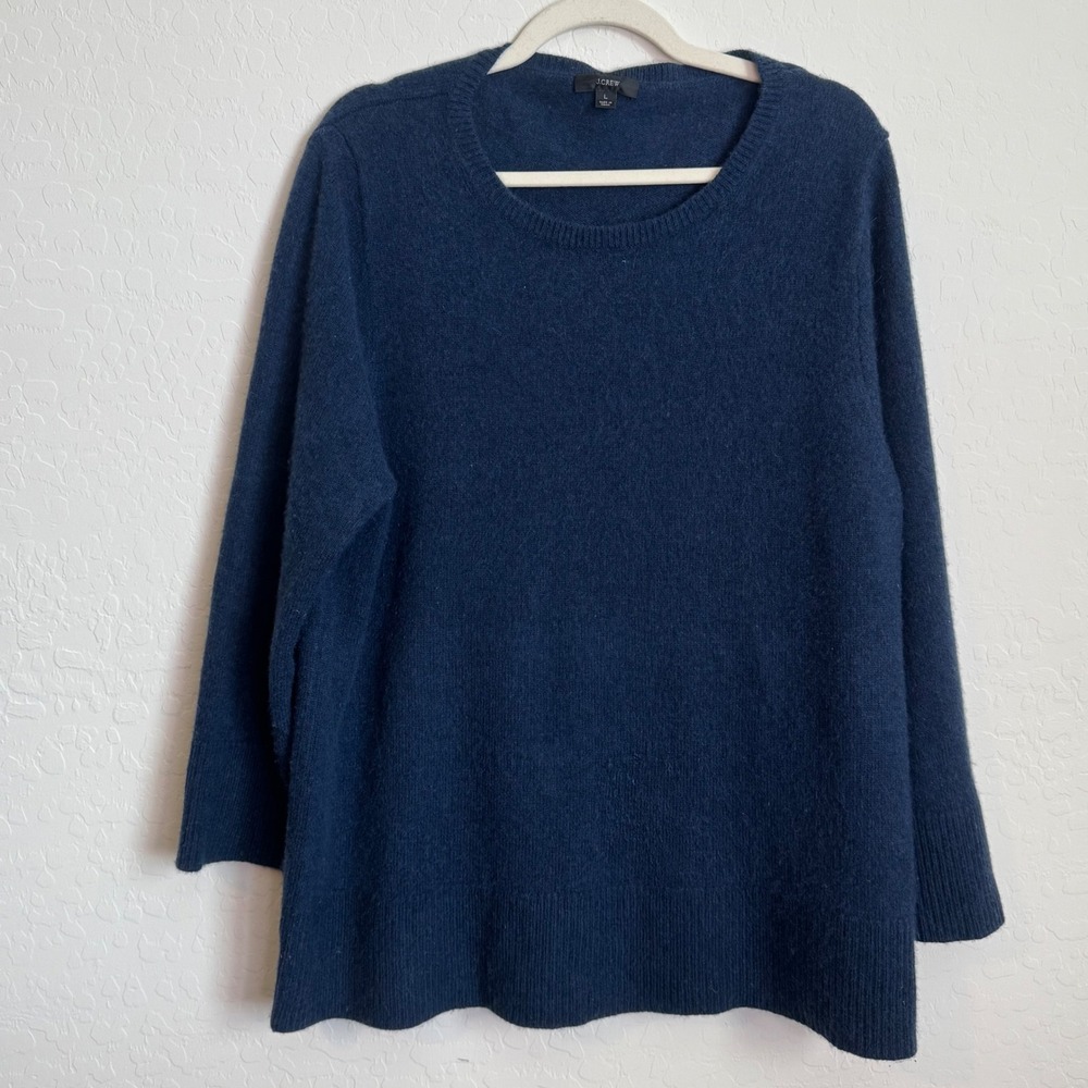 J.Crew Wool Recycled Cashmere Oversized Crewneck Sweater Womens Large Minimal
